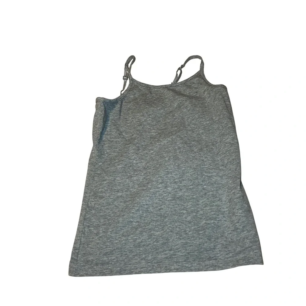 The Children's Place Girls Size 7/8 2 Pack Camisole Tank Tops White Gray